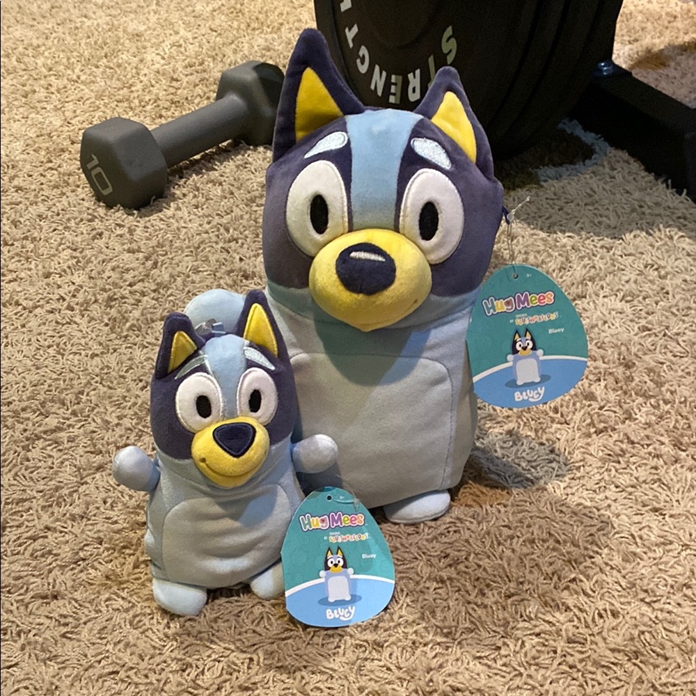Bluey Plush Toy Set - Blue and Yellow